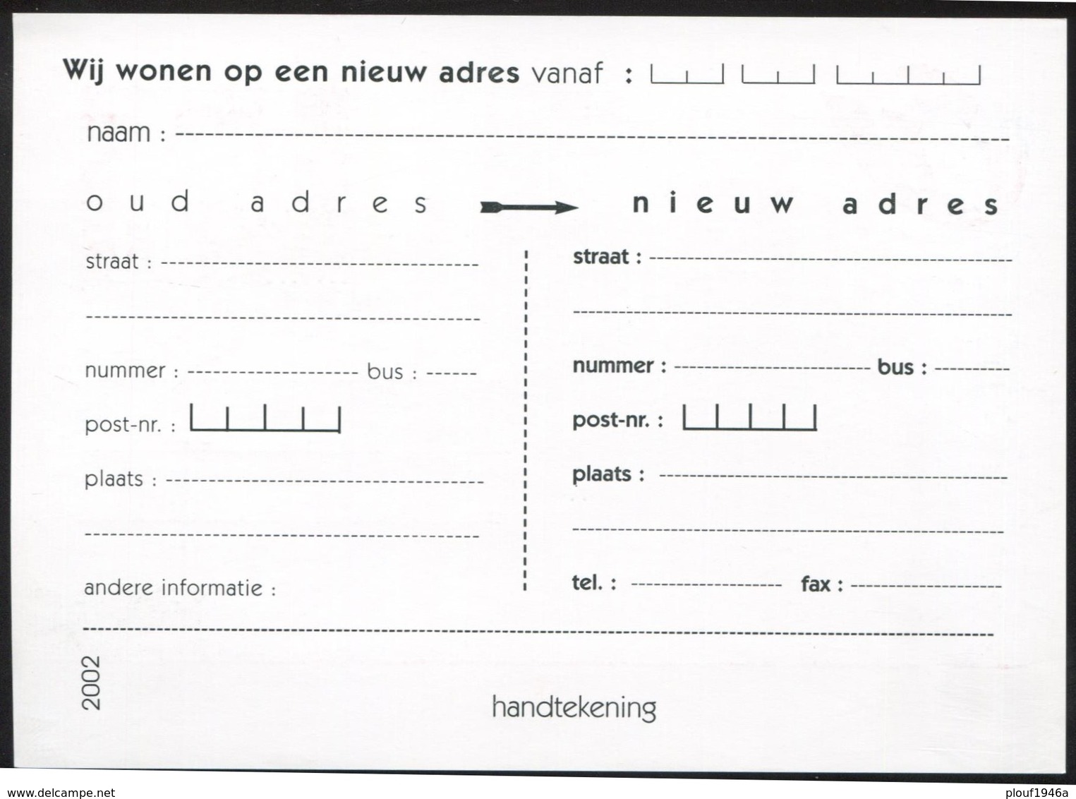 2002 PRIOR "Albert II"  NL - Addr. Chang.