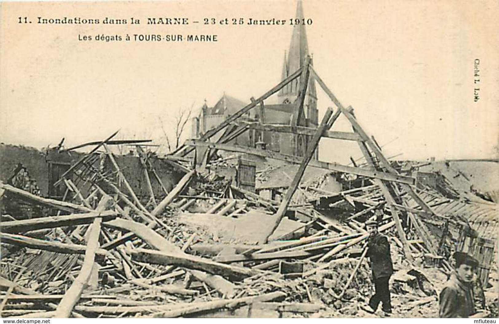 51* TOURS SUR MARNE Crues 1910    MA86,1238 - Autres & Non Classés