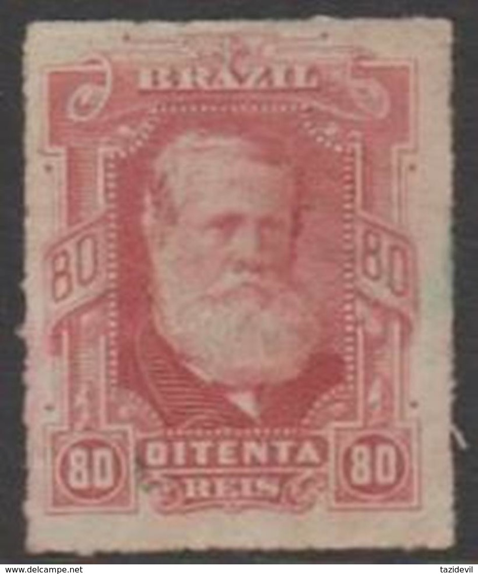 BRAZIL - 1878 80r Dom Pedro. Scott 71. Mint * - Unused Stamps