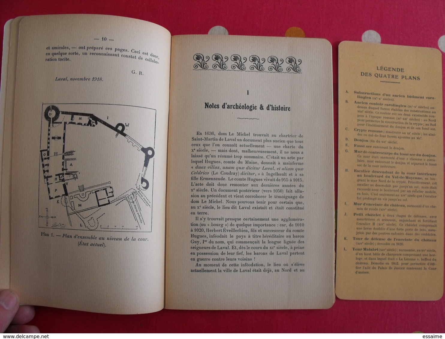 Le Chateau De Laval. Guide Du Visiteur. Guy Ramard. Plans Et Dessins. Mayenne Laval. 1918 - Pays De Loire