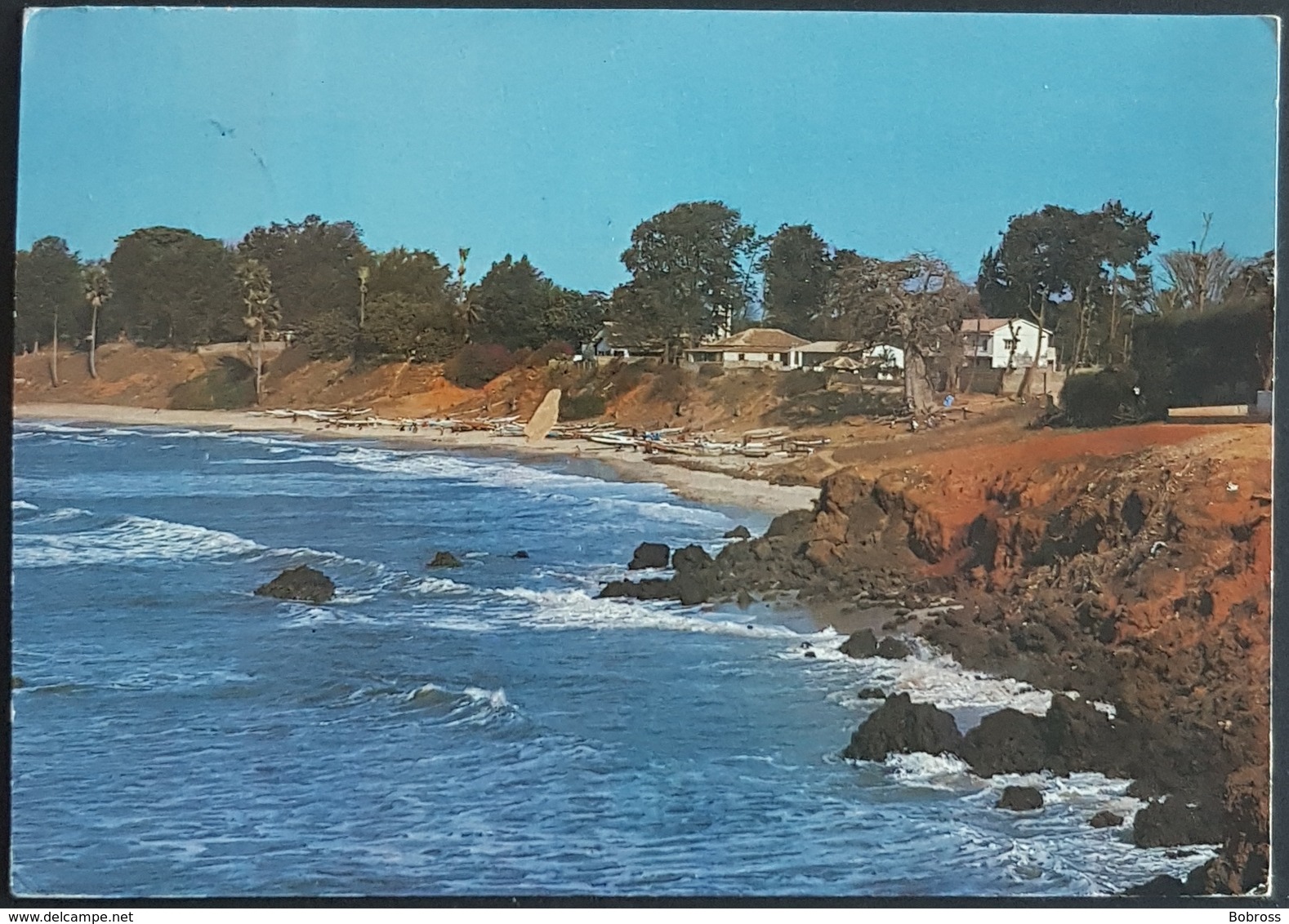 Fajara Cliffs, Les Falaises De Fajara, Yundum, Gambia Postcard Sent To Bouc Bel Air France, Used - Gambie