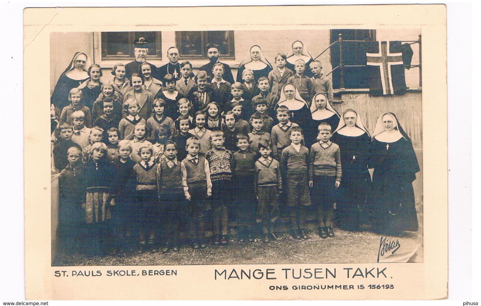 SC-1774    BERGEN : St. Pauls Skole : Mange Tusen Takk - Norvège