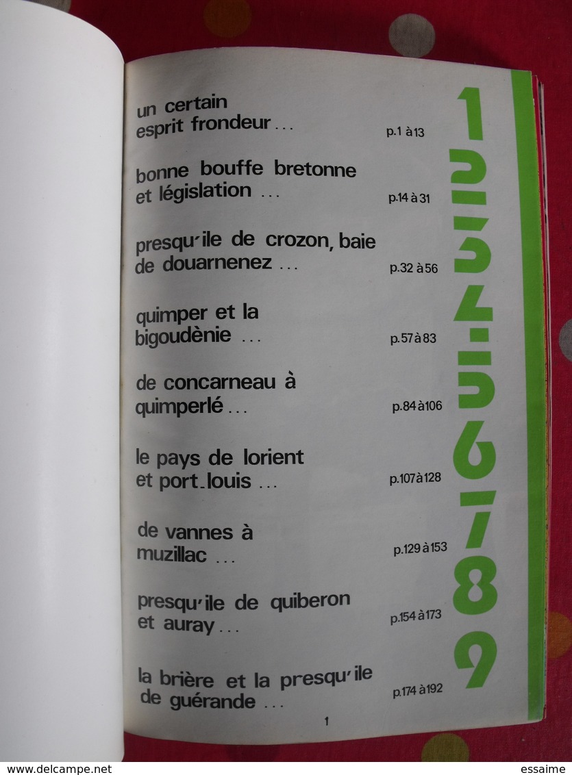 Guide Bretagne Sud. Ouest France 1975. Très Illutré. Carte Dépliable - Bretagne