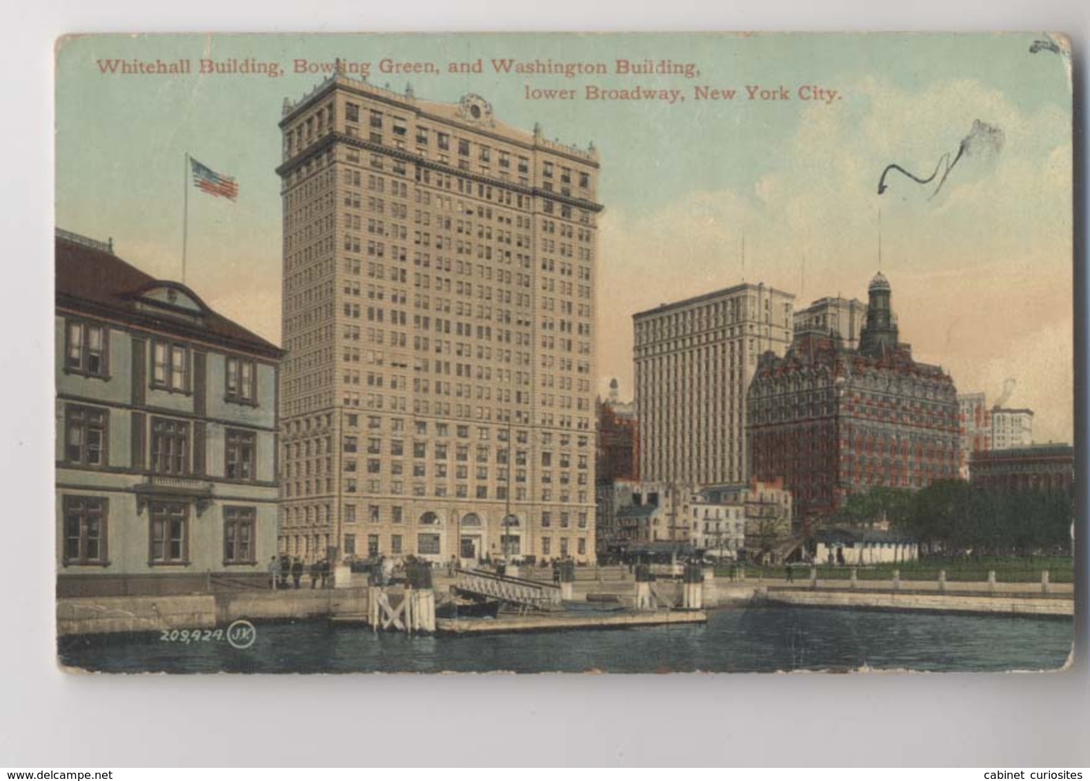 NEW YORK NY - Whitehall Building - Bowling Green - Washington Building - Lower Broadway - Colorisée - Broadway