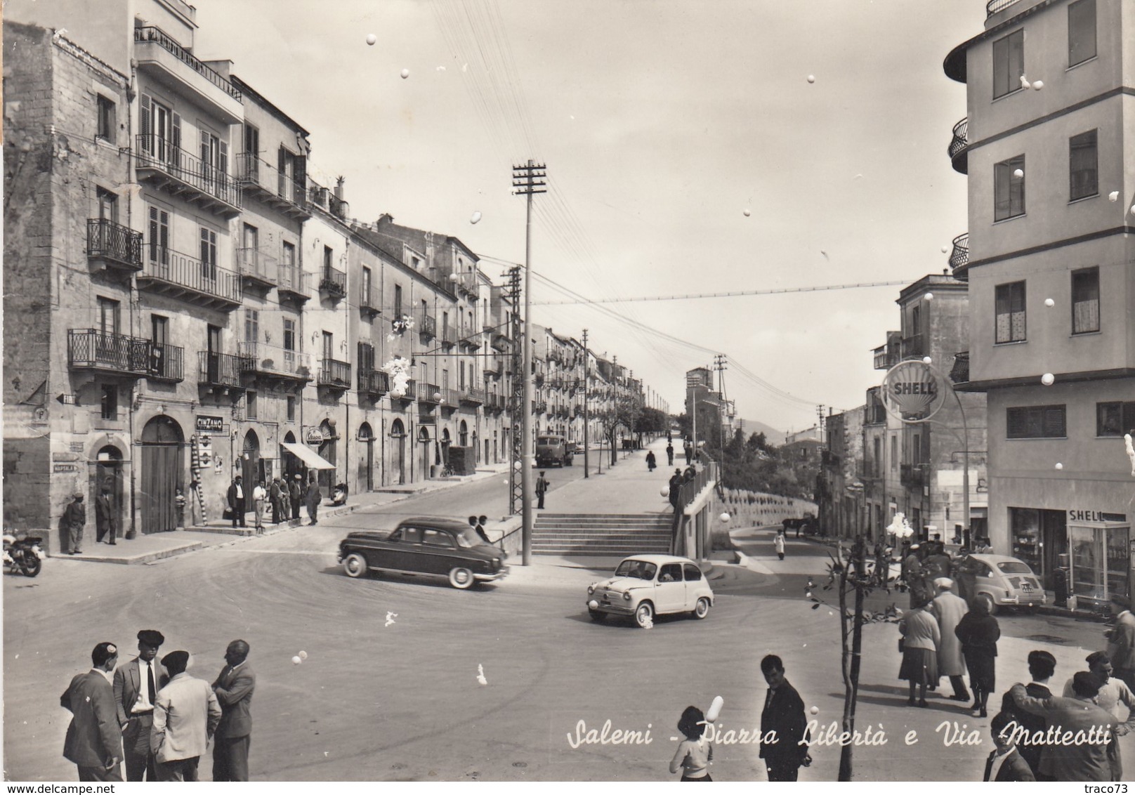 SALEMI  /  Piazza Libertà E Via Matteotti  _ Viaggiata - Trapani