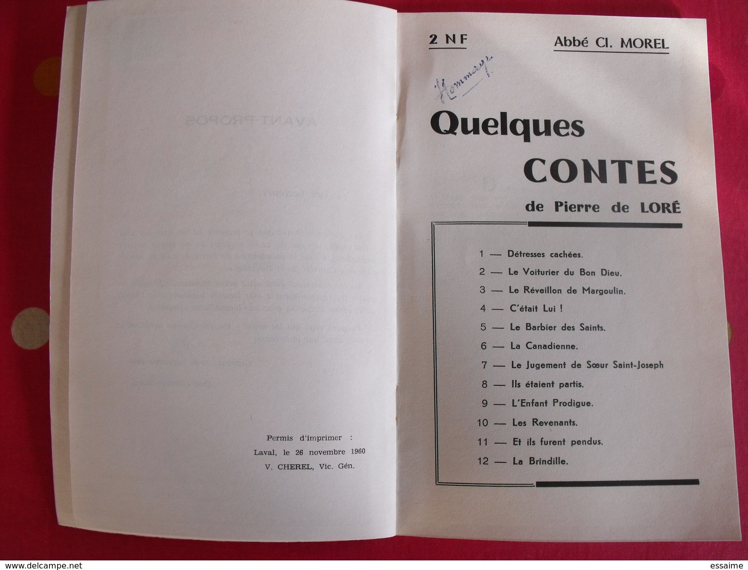 Quelques Contes De Pierre De Loré. Cl Morel. 1961. Courrier De La Mayenne. Laval - Pays De Loire