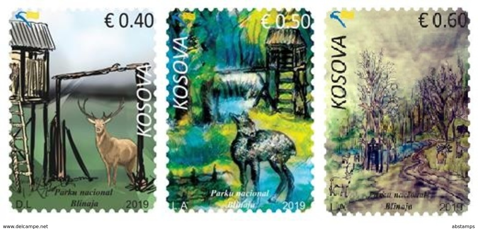 Kosovo Stamps 2019. National Park Blinaja. Fauna. Deer. Set MNH - Kosovo