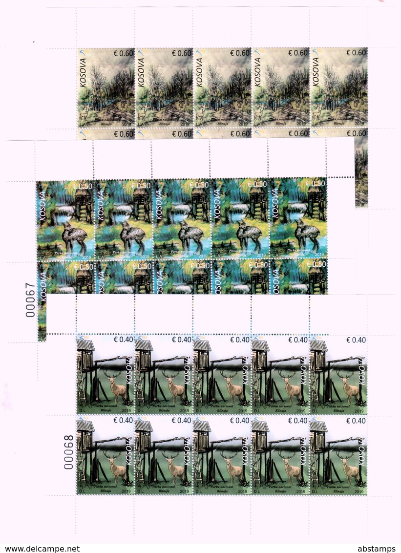 Kosovo Stamps 2019. National Park Blinaja. Fauna. Deer. Sheet MNH - Kosovo