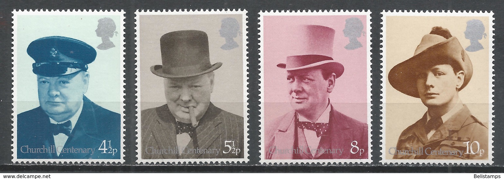 Great Britain 1974. Scott #728-31 (MNH) Sir Winston Spencer Churchill (1874-1965) ** Complete Set - Neufs