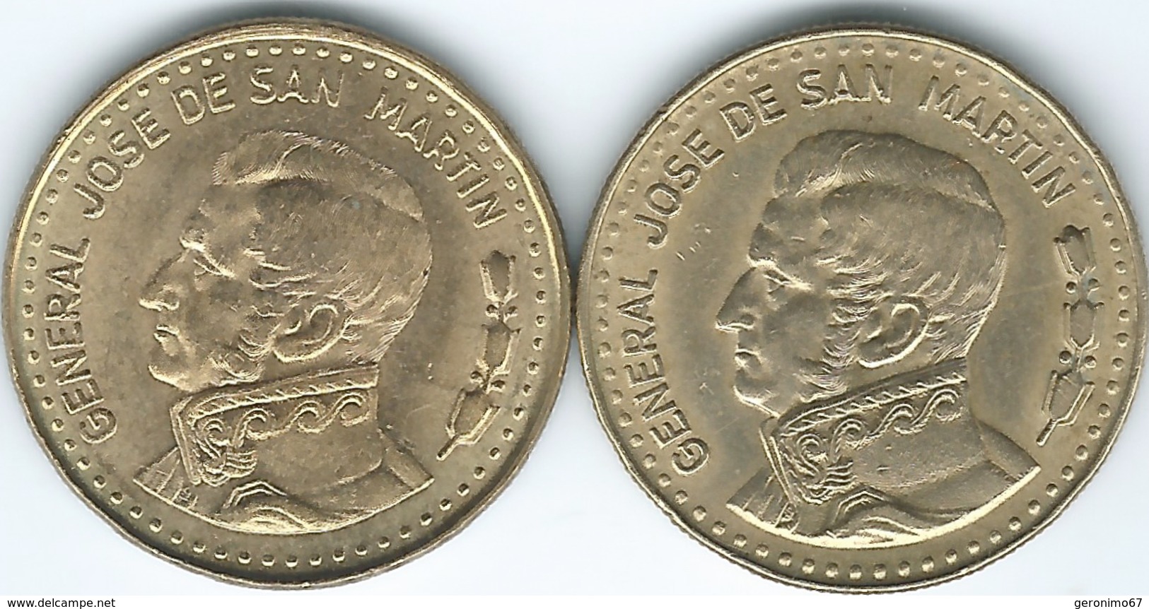 Argentina - 50 Pesos - 1979 (non Magnetic - KM83) & 1981 (magnetic - KM83a) - Argentine