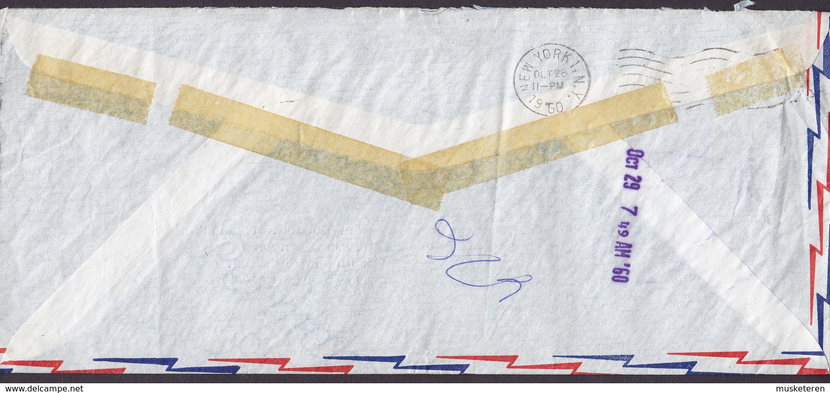 United States Air Mail Special Delivery PEORIA Illinois 1960 Cover Brief NEW YORK 2x Special Delivery Stamps (2 Scans) - Espressi & Raccomandate