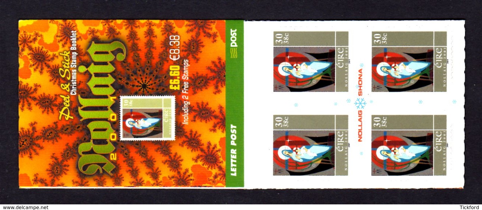 IRLANDE 2001 - CARNET Yvert C1388 - NEUF** MNH - Noël, Christmas - Carnets