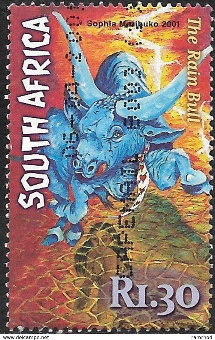 SOUTH AFRICA 2001 South African Myths And Legends - 1r30 The Rain Bull FU - Oblitérés