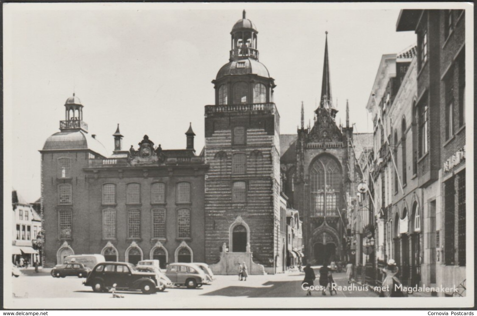 Raadhuis Met Magdalenakerk, Goes, C.1950s - Sparo Foto Briefkaart - Goes