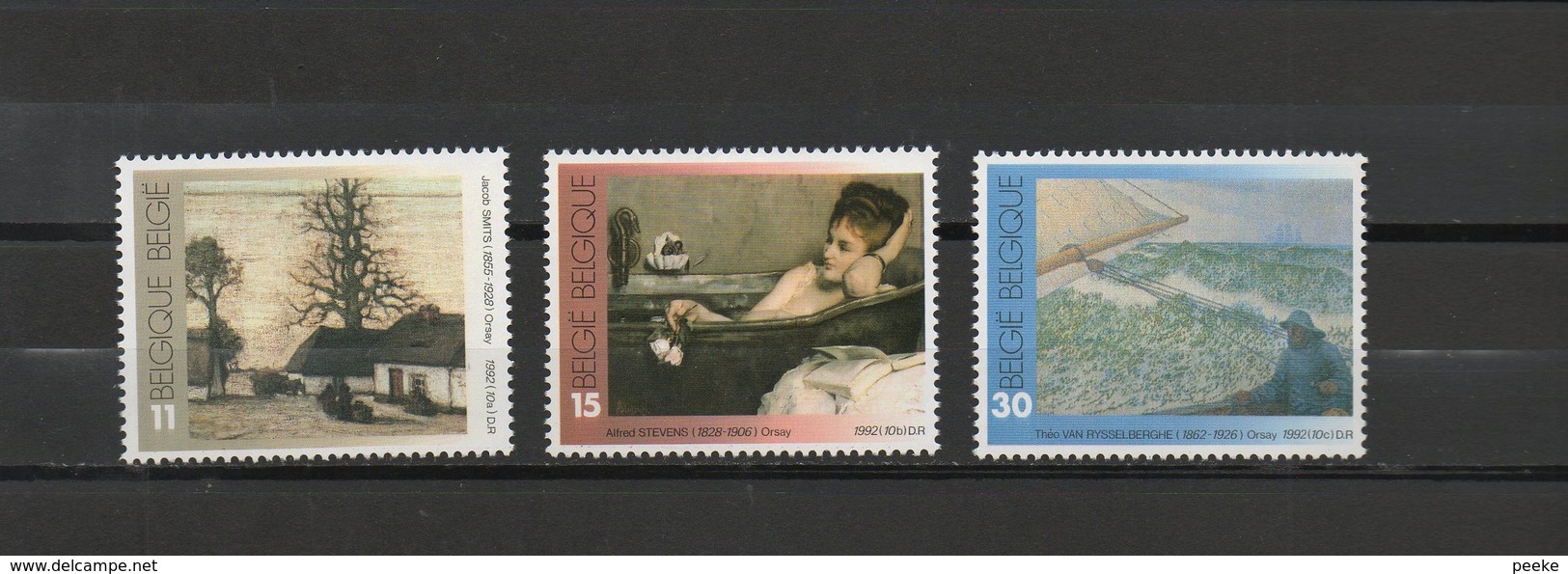 België Nrs. 2462/64 Xx  -  Belgische Kunstwerken In Het Buitenland  -  Postprijs - Unused Stamps