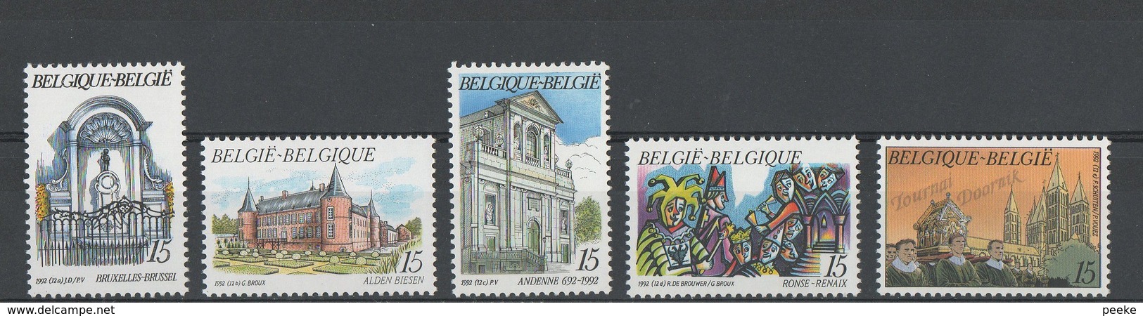 België Nrs. 2468/72 Xx  -  Toeristische Uitgifte  -  Postprijs - Ongebruikt