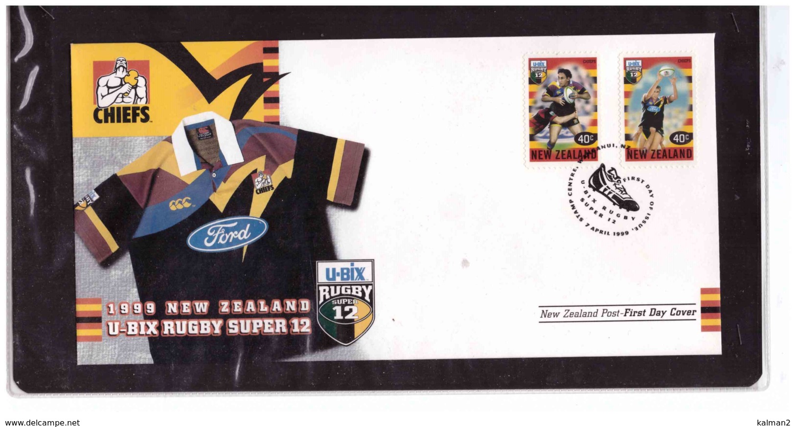 NZFDC245 - WANGANUI   7.4.1999   /  FDC Y.T. Nr.  1697/1706   (  CAT.  A.C.S.  Nr. 1557/1561   ) - Rugby