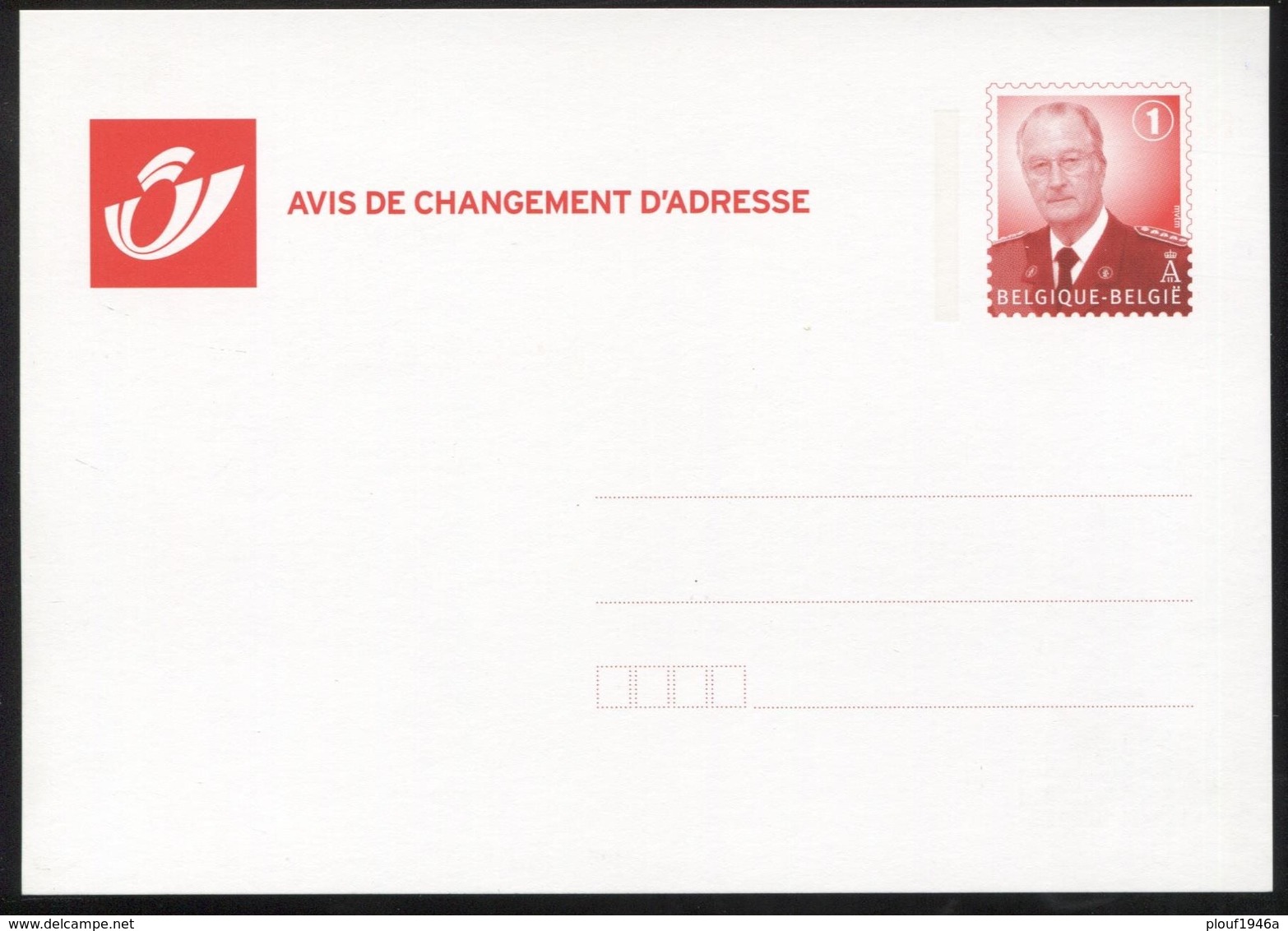 2007 "Bpost" FR  Albert II   ① FR - Avis Changement Adresse