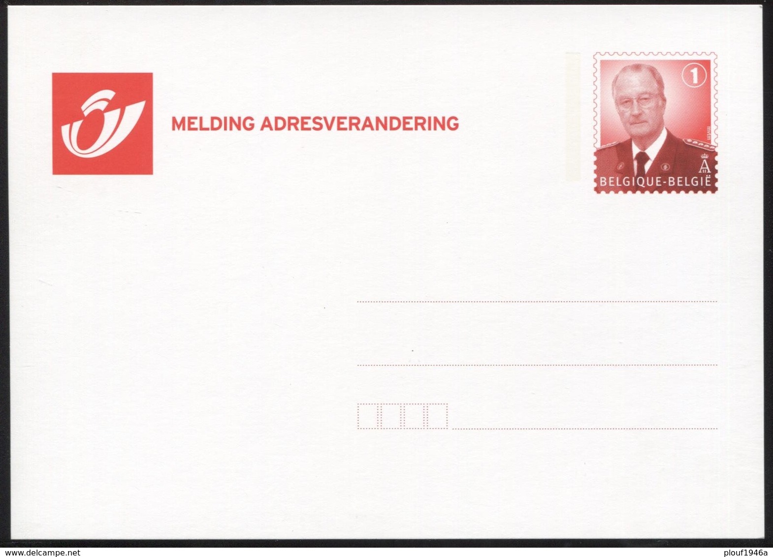 2007 "Bpost" NL  Albert II   ① NL - Avis Changement Adresse