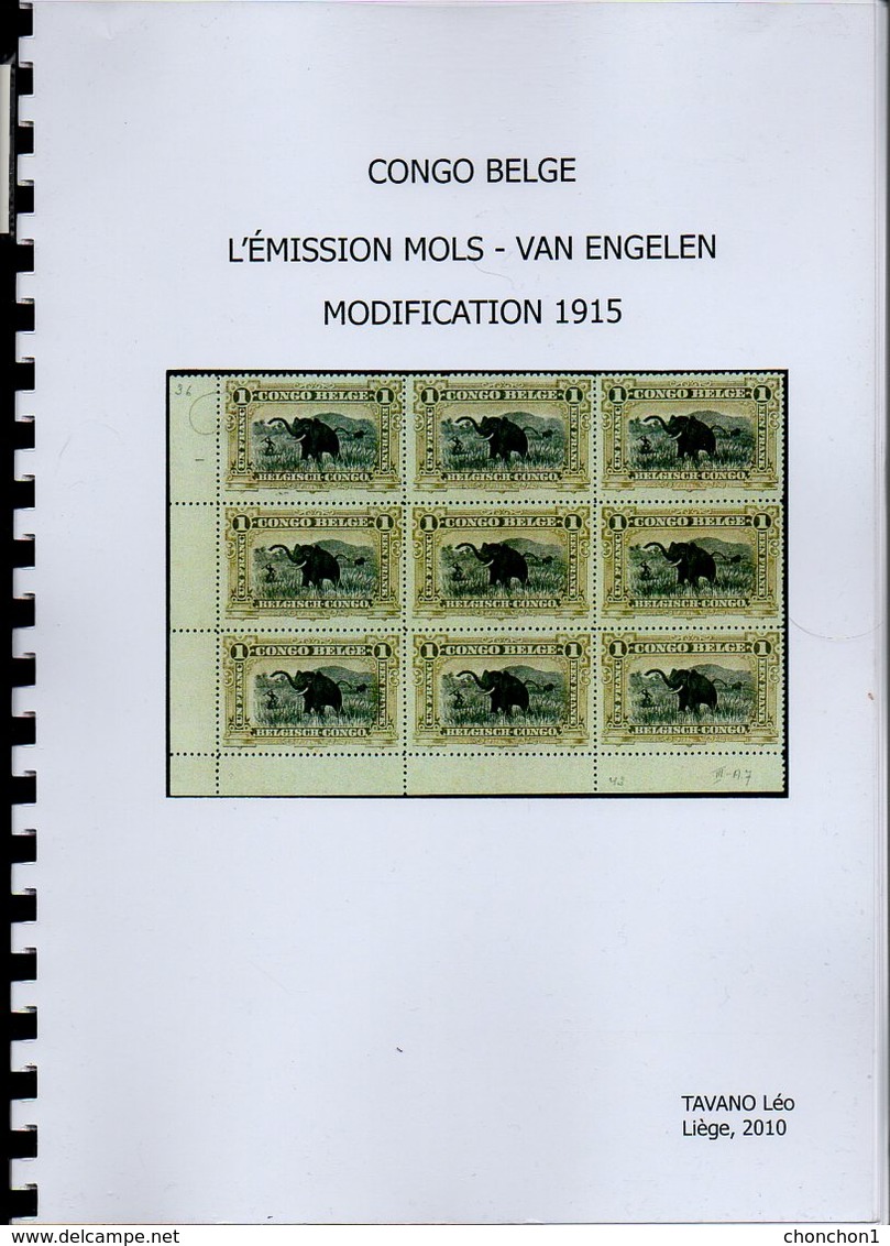 CONGO - BOOK - LIVRES - TAVANO 2010 - Congo Emission Mols Modification 1915 - - Neufs