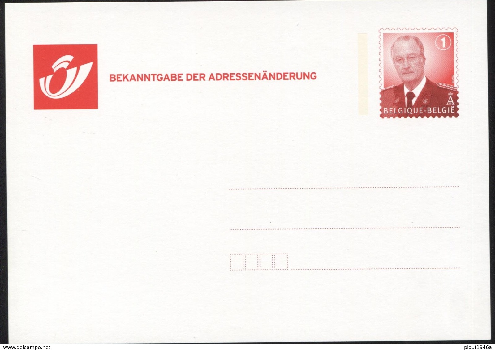 2007 "Bpost" DE  Albert II   ① DE - Avis Changement Adresse