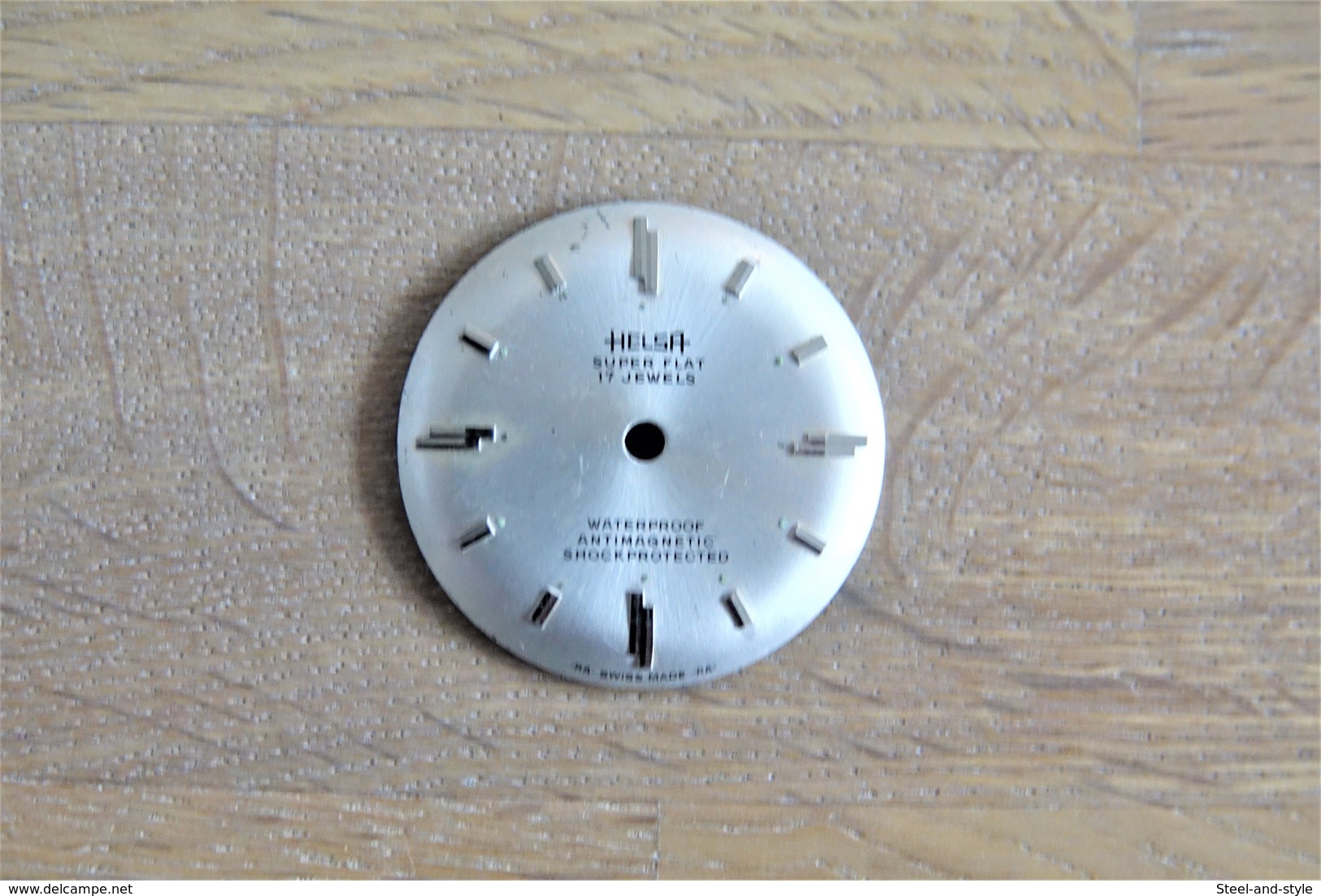 Watches PARTS : DIAL HELSA SUPER FLAT** - Color : Silver - Original Vintage - Swiss Made - Autres & Non Classés