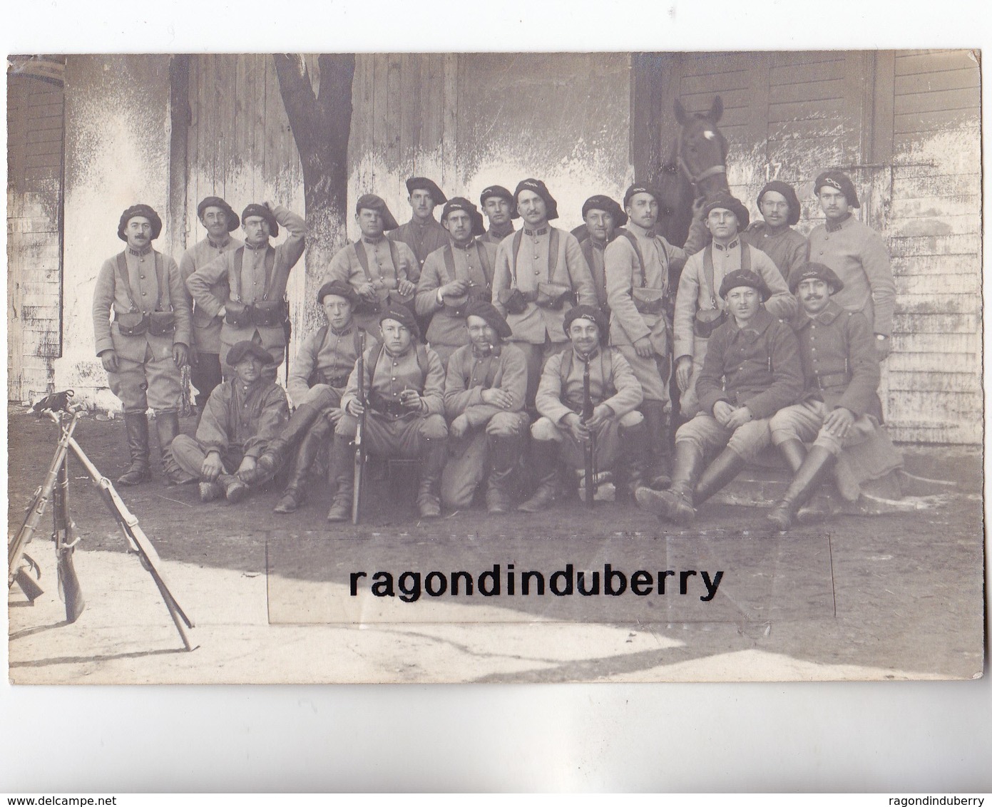 CPA PHOTO - POLOGNE - TESCHEN -CIESZYN - MILITARIA - Cie Du 15è BAT CHASSEURS ALPINS  Conflit POLOGNE TCHECOSL 1920 - Pologne