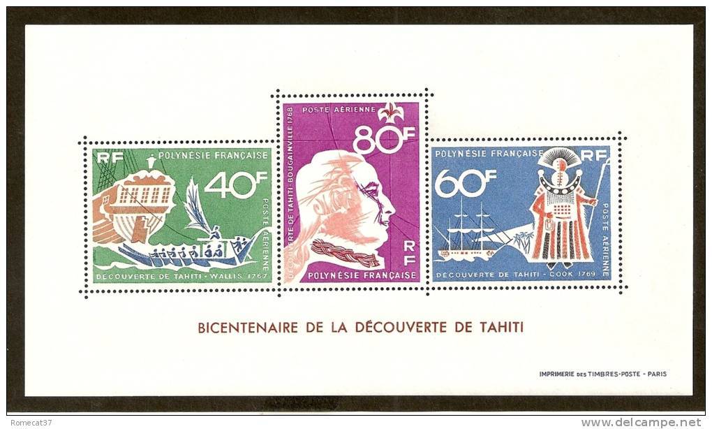 Polynésie Bloc  N°1 N* TB (timbres Xx ) Cote 200 Euros  !!!RARE - Blocs-feuillets