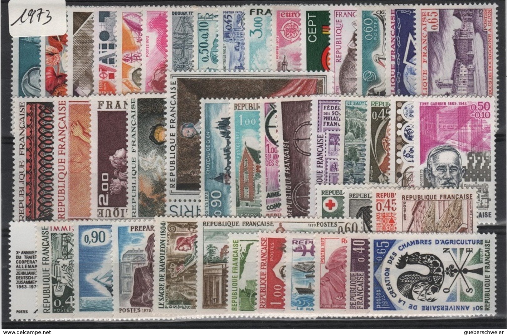 FR-C73 - FRANCE Année Complète Neuve** 1er Choix 1973 - 1970-1979