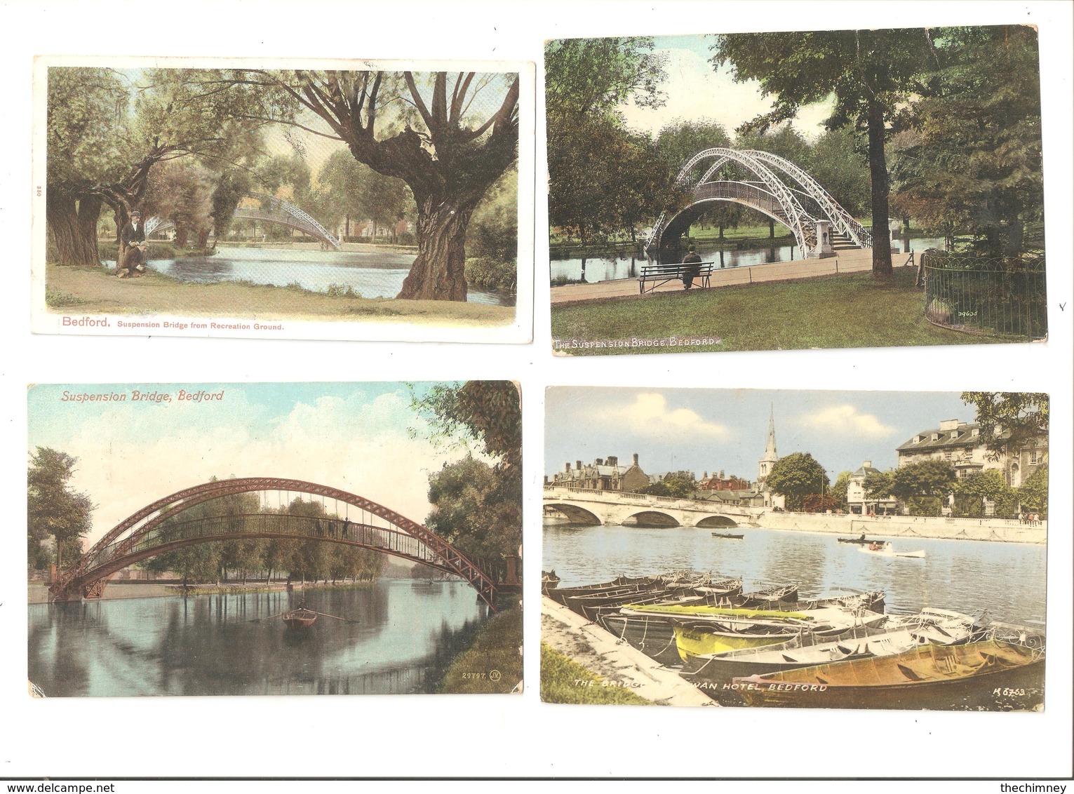 FOUR OLD POSTCARDS OF BEDFORD BEDFORDSHIRE - Bedford