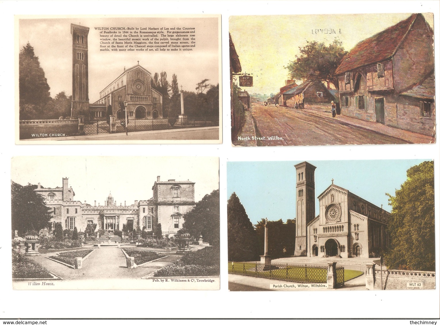 FOUR OLD POSTCARDS OF WILTON WILTSHIRE - Otros & Sin Clasificación