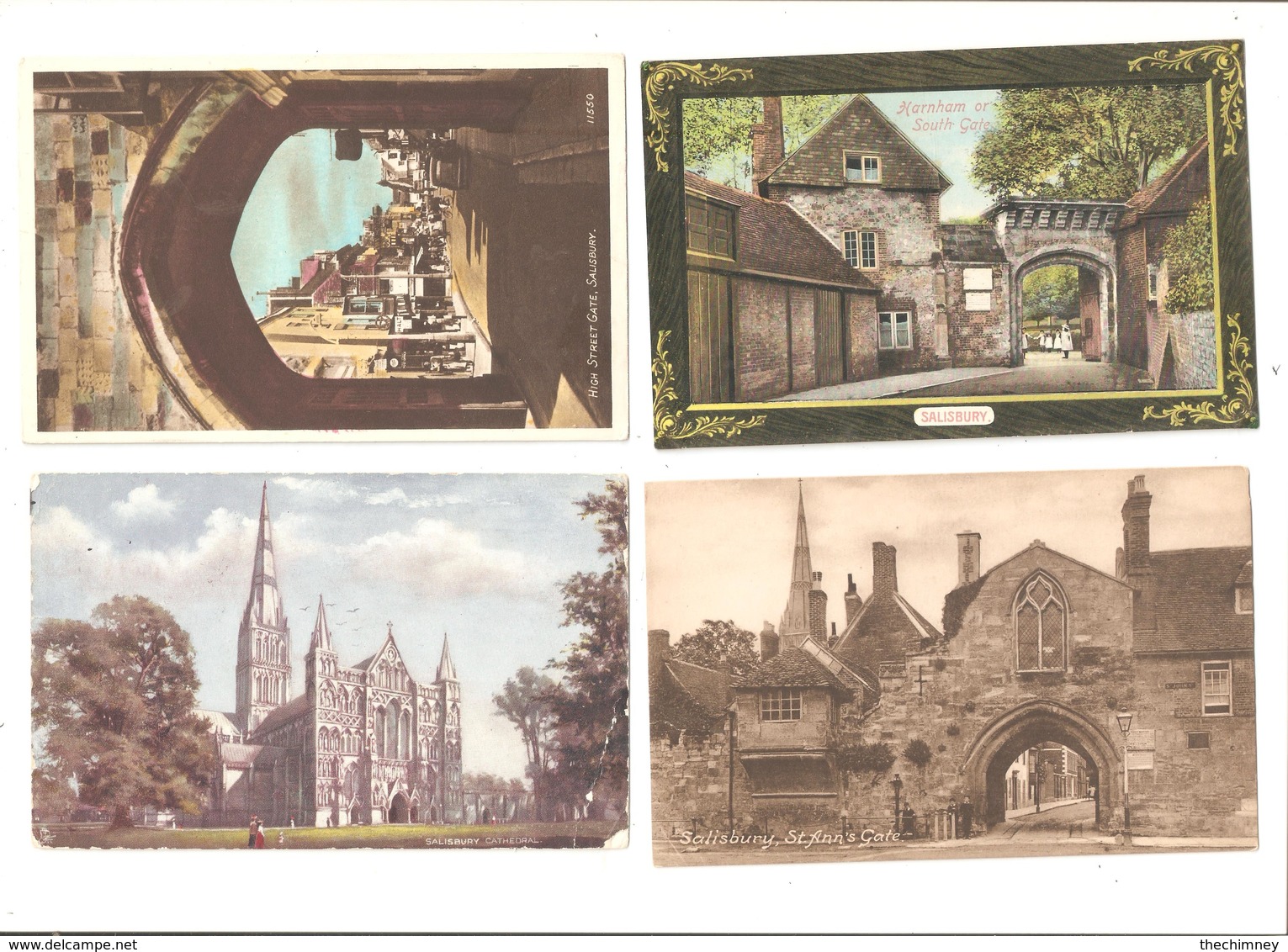 FOUR OLD POSTCARDS OF SALISBURY WILTSHIRE - Salisbury