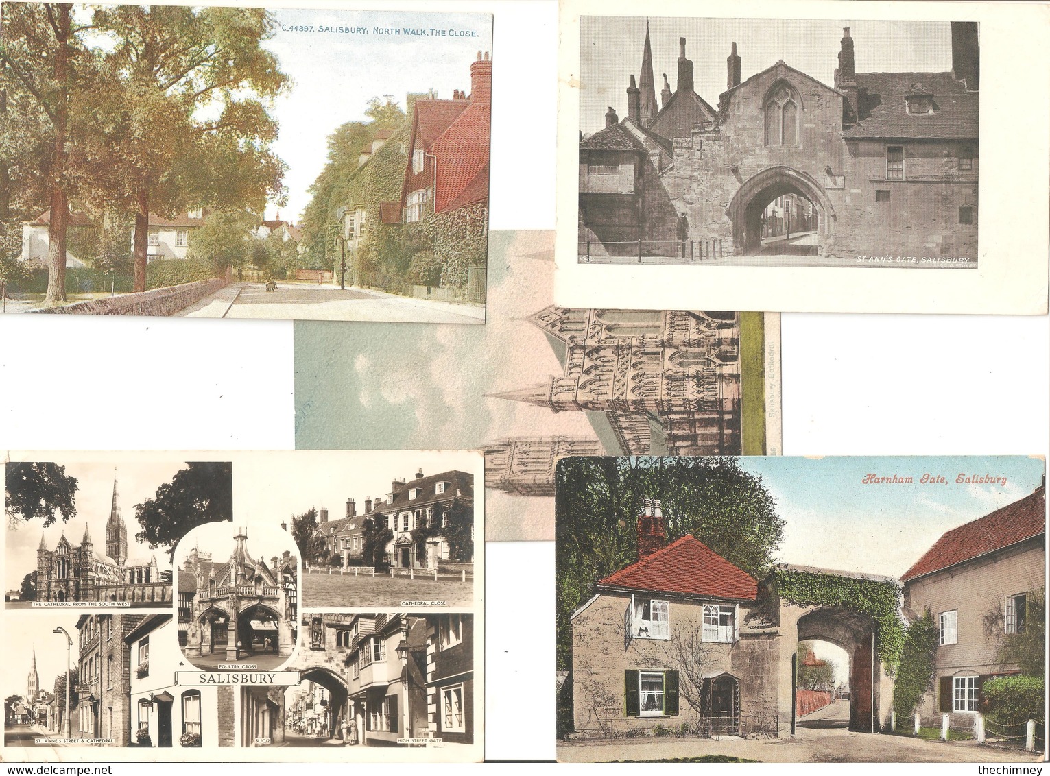 FIVE OLD POSTCARDS OF SALISBURY WILTSHIRE - Salisbury