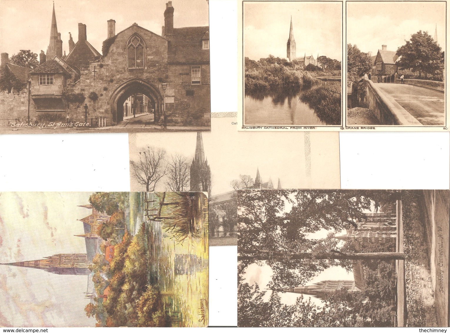 SALISBURY FIVE OLD POSTCARDS OF SALISBURY WILTSHIRE - Salisbury