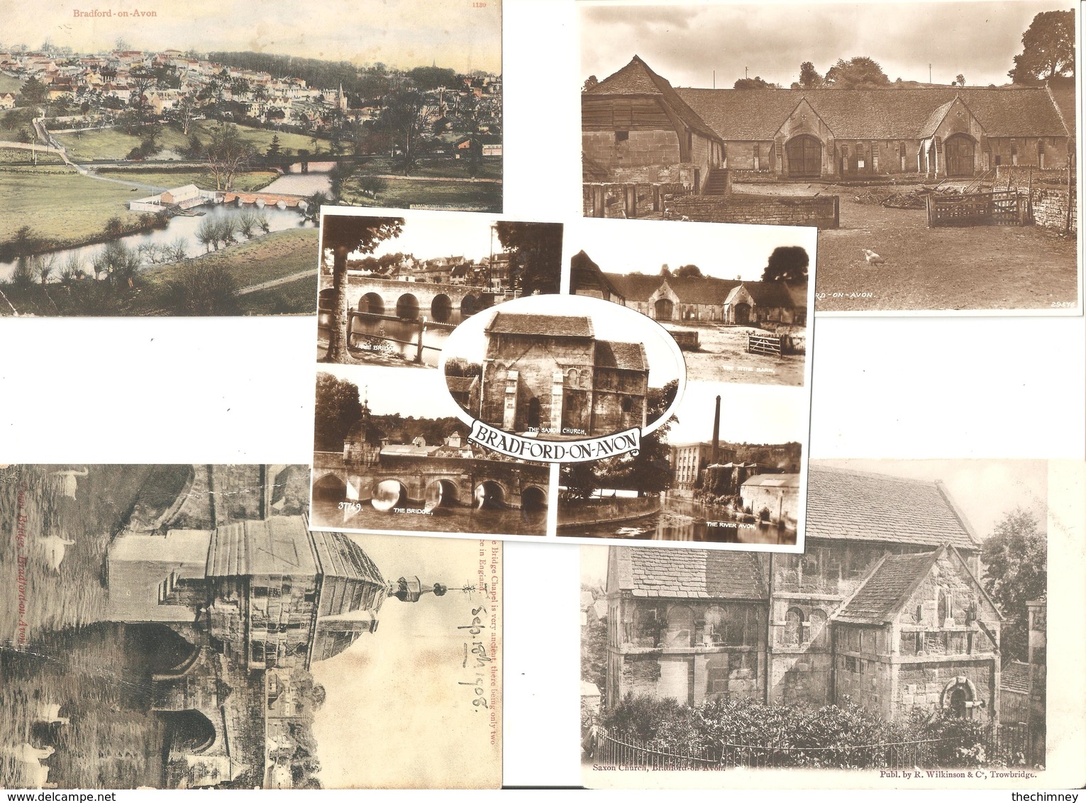 FIVE OLD POSTCARDS OF BRADFORD ON AVON WILTSHIRE - Other & Unclassified