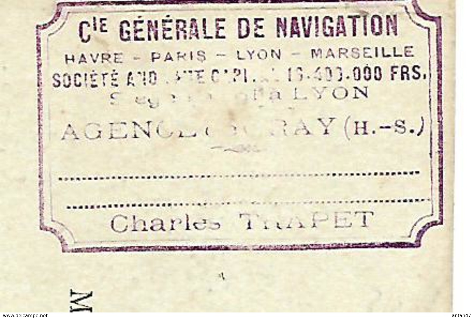 Carte Commerciale 1897+ Fiche  Décompte 1913 / 70 GRAY / Compagnie De Navigation / Pb Glace, Baisse Barrages - Transports