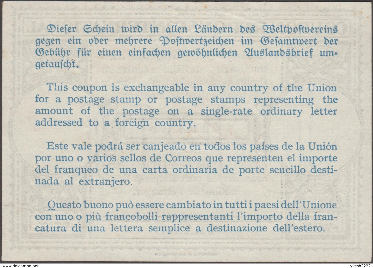 France, 3 coupons réponse international et franco-colonial. Rares, voir scans