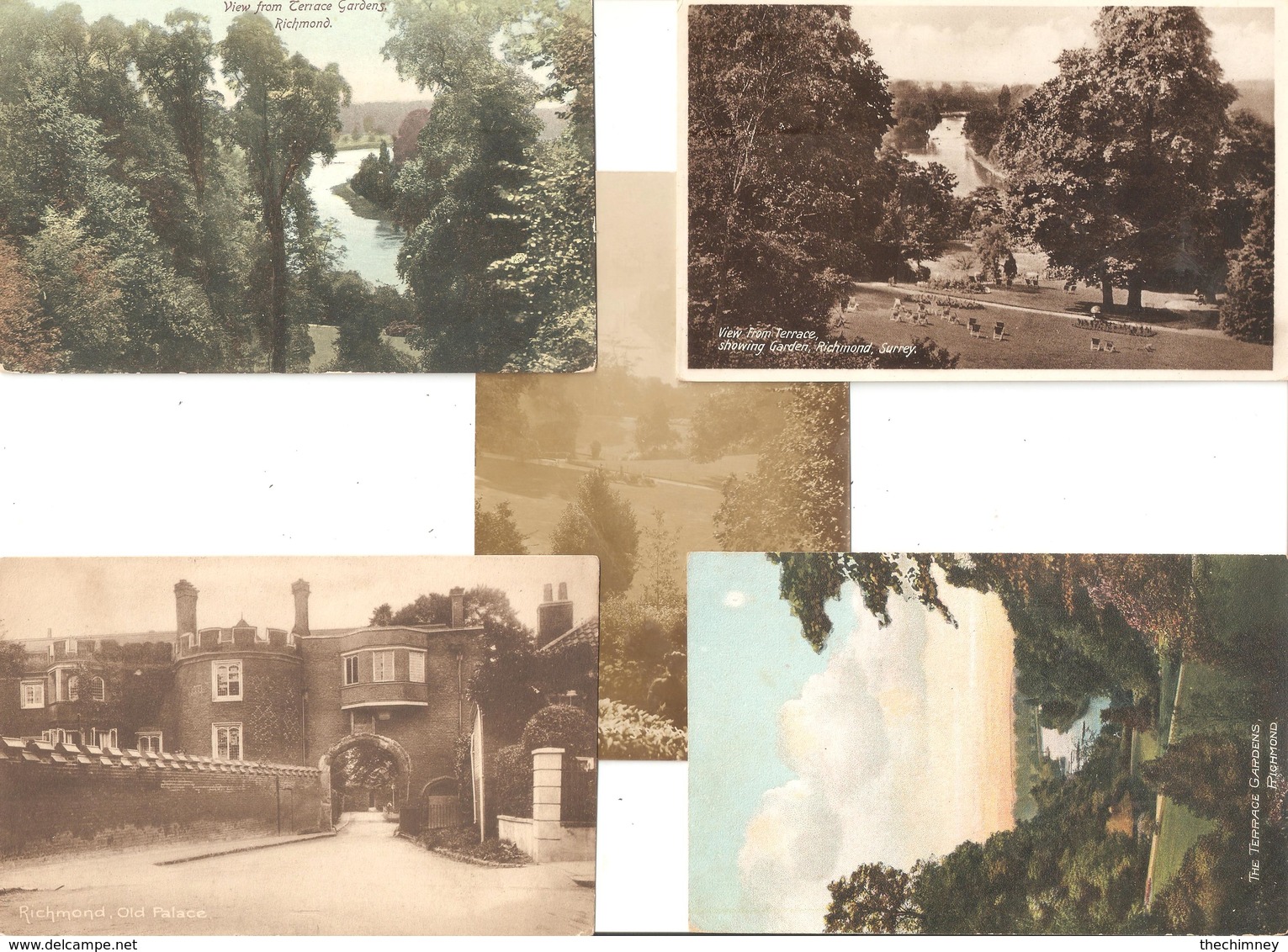 FIVE MORE OLD POSTCARDS OF RICHMOND ON THAMES SURREY - Surrey