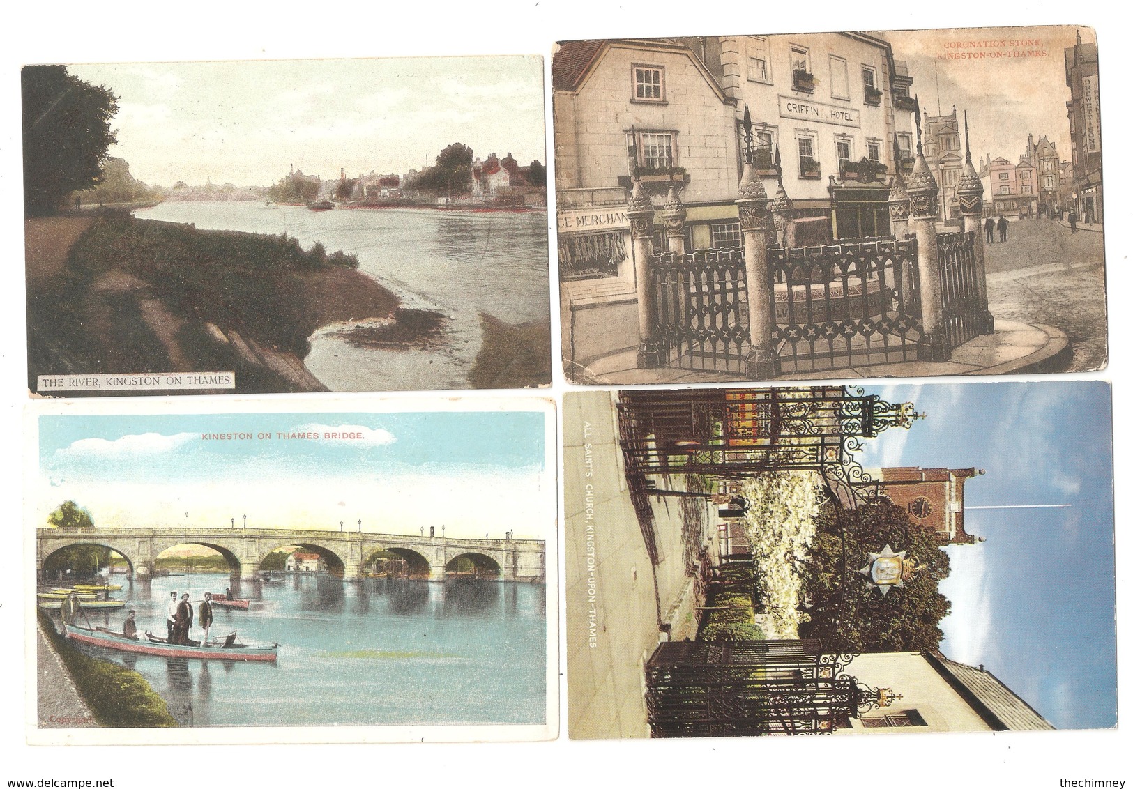 FOUR MORE OLD POSTCARDS OF KINGSTON UPON THAMES  SURREY - Surrey