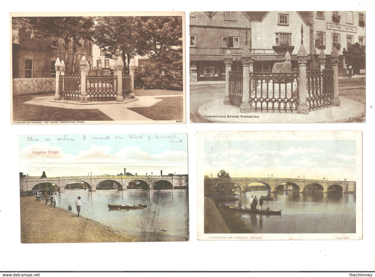 FOUR OLD POSTCARDS OF KINGSTON UPON THAMES  SURREY - Surrey