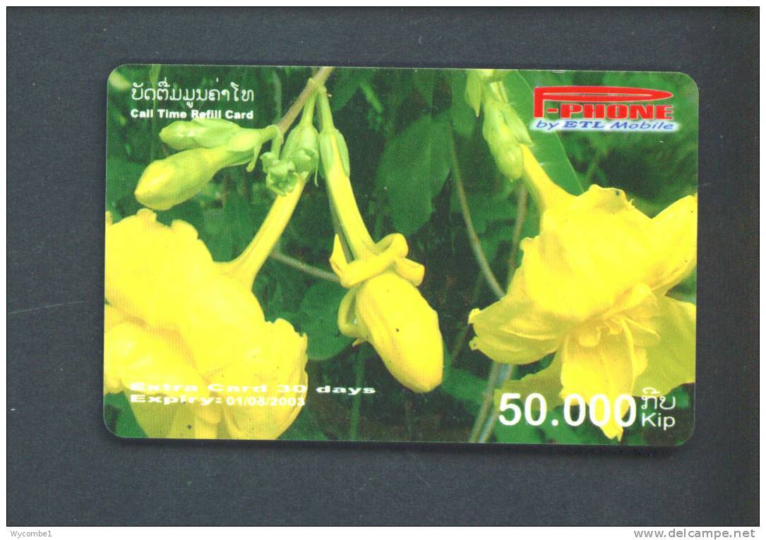 LAOS  -  Remote Phonecard As Scan - Laos