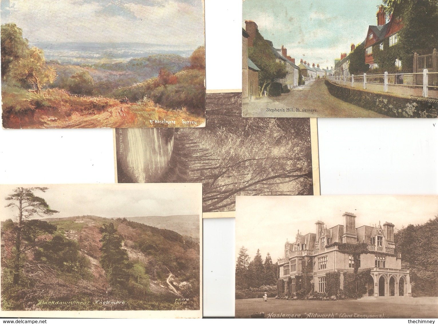 FIVE OLD POSTCARDS OF HASELMERE  SURREY SOME TENNYSON RELATED - Surrey