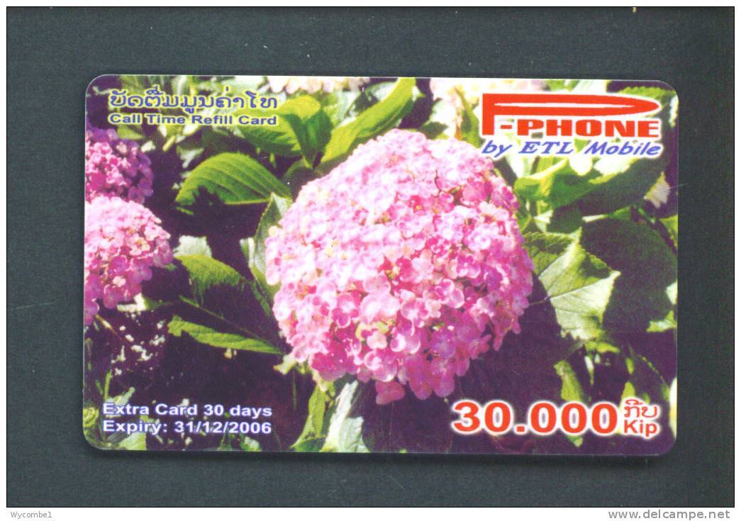 LAOS  -  Remote Phonecard As Scan - Laos