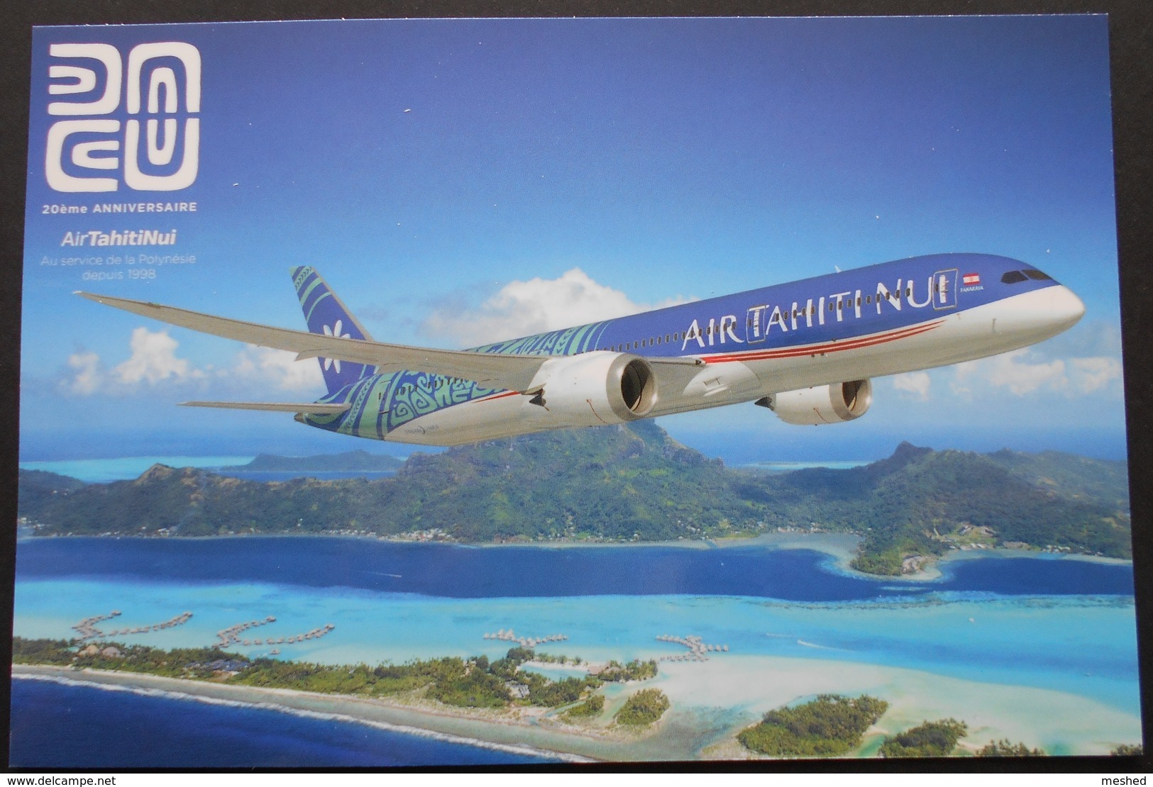 POLYNESIE-FRANCAISE Carte Postale 20ème Anniversaire D’Air Tahiti Nui Année 2018. Tirage : 500 Ex. Prix : 3,25 € - Interi Postali