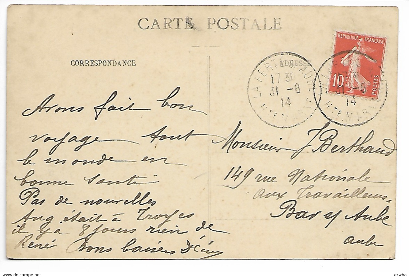 VILLARS En AZOIS CHÂTEAU 1914  LAFERTE LA FERTE Bar Aube Châteauvillain Chalindrey Nogent Chaumont Langres Saint Dizier - Autres & Non Classés