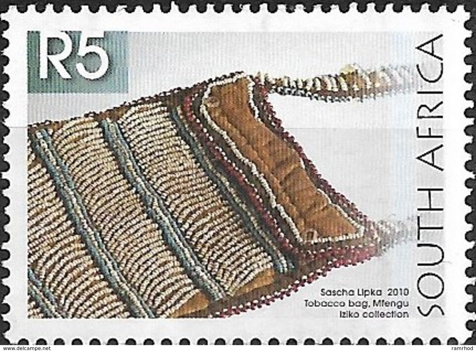 SOUTH AFRICA 2010 Crafts - 5r - Mfengu Tobacco Bag MNG - Unused Stamps