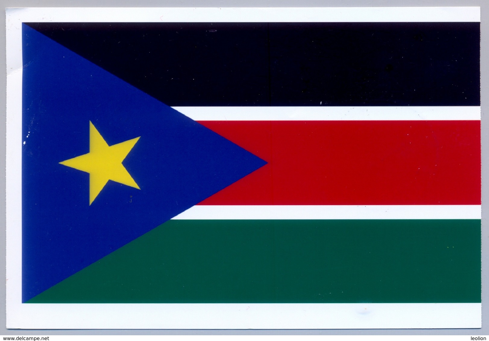 SOUTH SUDAN Postally Used Flag Postcard From South Sudan Via Uganda To The Netherlands Südsudan Soudan Du Sud Stamps - Sud-Soudan