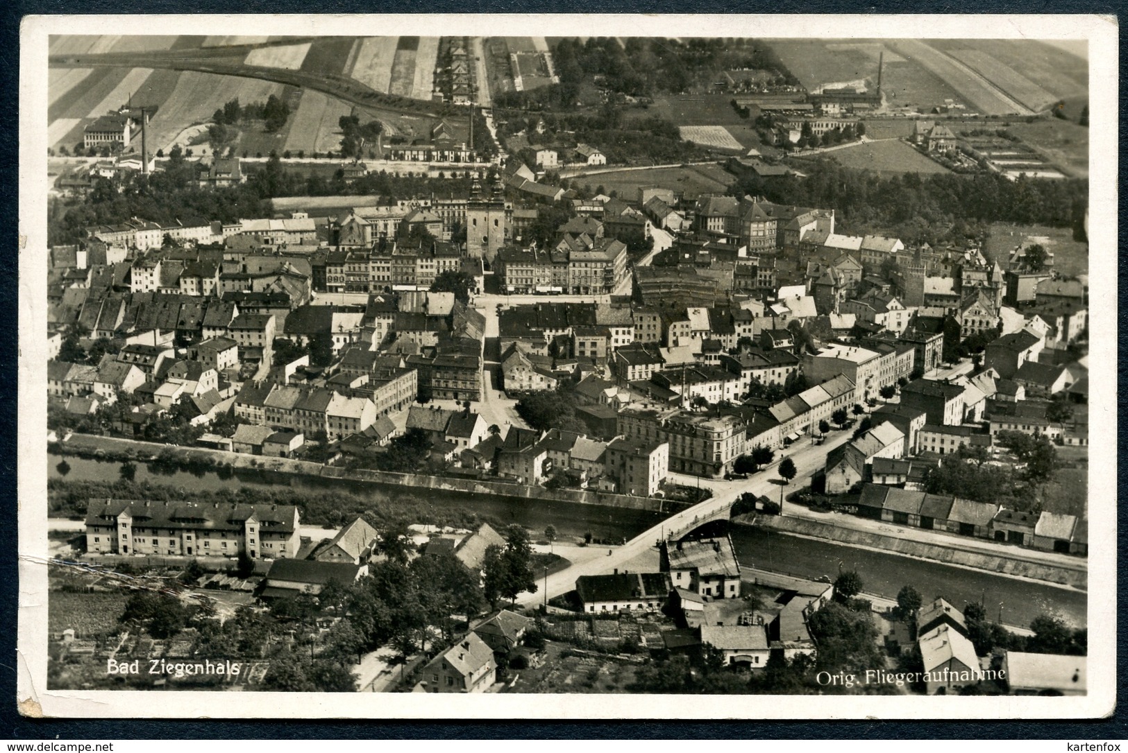 AK Bad Ziegenhals, Glucholazy, 19.6.1941, Fliegeraufnahme, Hansa - Luftbild, Nr. 11297, Assmus, - Pologne