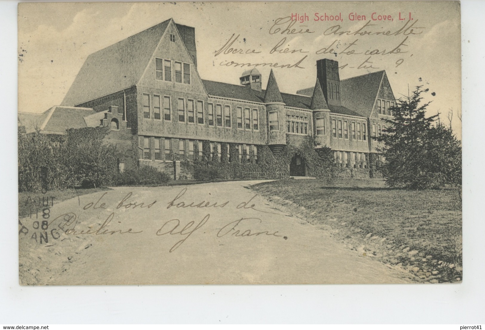 U.S.A. - NEW YORK - High School , GLEN COVE , L.I. - Education, Schools And Universities