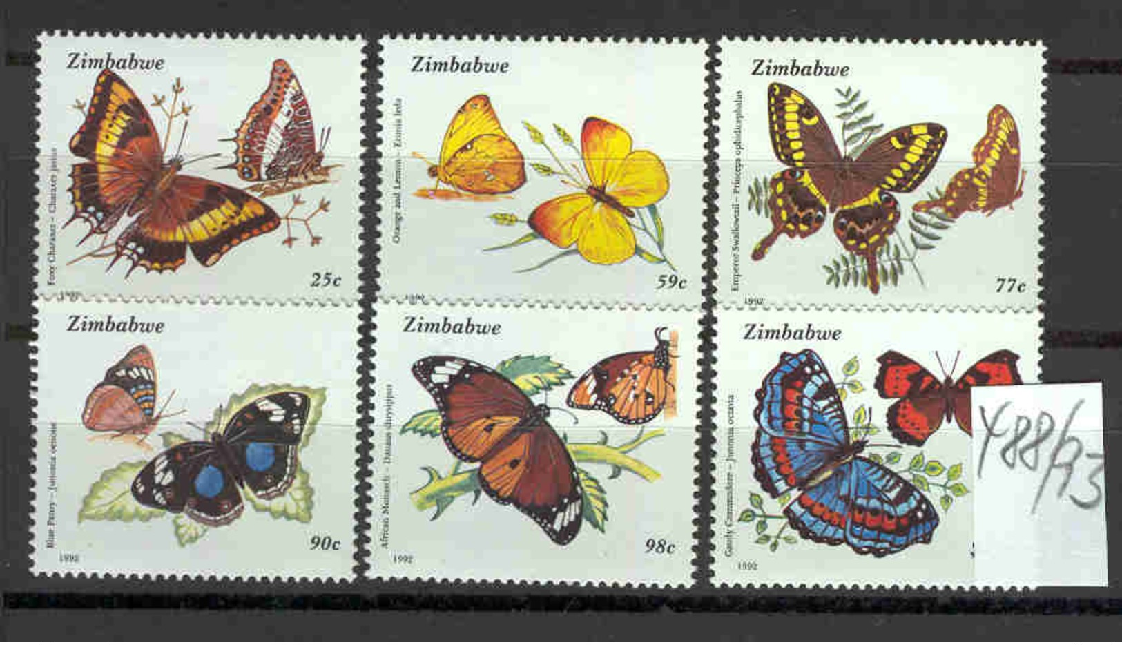 SIMBABWE - 488/93  Schmetterlinge  Kompl. Posttfrisch - Zimbabwe (1980-...)